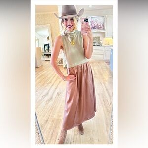 THML Beige Textured Dress